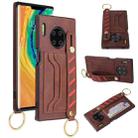For Huawei Mate 30 Pro Wristband Wallet Leather Phone Case(Brown) - 1