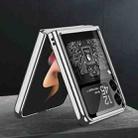 For Samsung Galaxy Z Flip3 5G GKK Electroplating Tempered Glass Painted Phone Case(Carbon Fiber) - 5