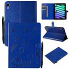 Cat Bee Embossing Pattern Horizontal Flip Leather Tablet Case For iPad mini 6(Blue) - 1