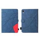 Dual-color Splicing Horizontal Flip Leather Tablet Case For iPad mini 6(Blue) - 1