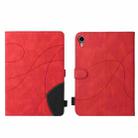 Dual-color Splicing Horizontal Flip Leather Tablet Case For iPad mini 6(Red) - 1