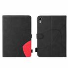 Dual-color Splicing Horizontal Flip Leather Tablet Case For iPad mini 6(Black) - 1
