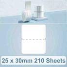 25 x 30mm 210 Sheets Thermal Printing Label Paper For NiiMbot D101 / D11(White No Hole) - 1