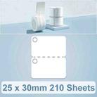 25 x 30mm 210 Sheets Thermal Printing Label Paper For NiiMbot D101 / D11(White with Hole) - 1