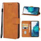 Leather Phone Case For Samsung Galaxy S20 FE(Brown) - 1