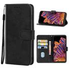 Leather Phone Case For Samsung Galaxy Xcover Pro(Black) - 1