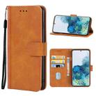 For Samsung Galaxy S20 Leather Phone Case(Brown) - 1