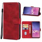 For Samsung Galaxy S10 4G Leather Phone Case(Red) - 1