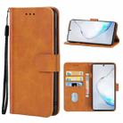 For Samsung Galaxy Note10 Plus Leather Phone Case(Brown) - 1