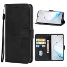 For Samsung Galaxy Note10 Plus Leather Phone Case(Black) - 1