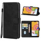 For Samsung Galaxy A01 Leather Phone Case(Black) - 1