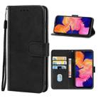 For Samsung Galaxy A10 Leather Phone Case(Black) - 1
