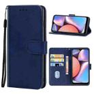 For Samsung Galaxy A10s / M01s Leather Phone Case(Blue) - 1
