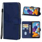 For Samsung Galaxy A21 Leather Phone Case(Blue) - 1