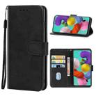 For Samsung Galaxy A51 5G Leather Phone Case(Black) - 1