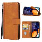 For Samsung Galaxy A60 / M40 Leather Phone Case(Brown) - 1