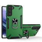 For Samsung Galaxy S22 5G PC + TPU Phone Case with Rotatable Ring Holder(Green) - 1