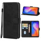 For Tecno  Spark 8 Leather Phone Case(Black) - 1