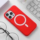 Silicone Magsafe Phone Case For iPhone 13 Pro(Red) - 1