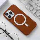 For iPhone 12 mini Silicone Magsafe Phone Case (Brown) - 1