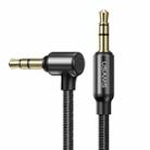 USAMS US-SJ557 3.5mm to 3.5mm Right-angle Audio Cable(Black) - 1
