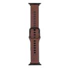 Litchi TPU Watch Band For Apple Watch Series 8&7 41mm / SE 2&6&SE&5&4 40mm / 3&2&1 38mm(Coffee Black) - 1
