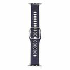 Litchi TPU Watch Band For Apple Watch Ultra 49mm / Series 8&7 45mm / SE 2&6&SE&5&4 44mm / 3&2&1 42mm(Blue White) - 1