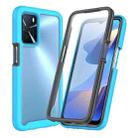 For OPPO A16 Starry Sky PC + TPU Phone Case with PET Film(Sky Blue) - 1