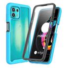 For Motorola Edge 20 Lite Starry Sky PC + TPU Phone Case with PET Film(Sky Blue) - 1