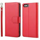 Plain Weave Cowhide Leather Phone Case For iPhone 8 Plus / 7 Plus / 6 Plus / 6s Plus(Red) - 2