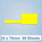 25 x 78mm  90 Sheets Thermal Label Data Cable Sort Stickers For NiiMbot D101 / D11(Yellow) - 1