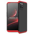 For OPPO Realme 8i GKK Three Stage Splicing Full Coverage PC Phone Case(Black Red) - 1