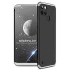 For OPPO Realme C21Y GKK Three Stage Splicing Full Coverage PC Phone Case(Black Silver) - 1