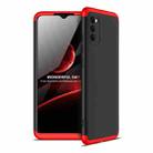For Samsung Galaxy A02s / M02s GKK Three Stage Splicing Full Coverage PC Phone Case(Black Red) - 1