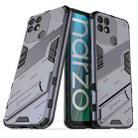 For OPPO Realme Narzo 50A Punk Armor 2 in 1 PC + TPU Shockproof Phone Case with Invisible Holder(Grey) - 1