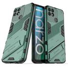 For OPPO Realme Narzo 50A Punk Armor 2 in 1 PC + TPU Shockproof Phone Case with Invisible Holder(Green) - 1