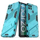 For OPPO Realme Narzo 50A Punk Armor 2 in 1 PC + TPU Shockproof Phone Case with Invisible Holder(Blue) - 1