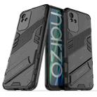 For OPPO Realme Narzo 50i Punk Armor 2 in 1 PC + TPU Shockproof Phone Case with Invisible Holder(Black) - 1