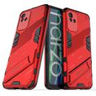 For OPPO Realme Narzo 50i Punk Armor 2 in 1 PC + TPU Shockproof Phone Case with Invisible Holder(Red) - 1
