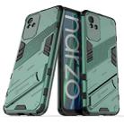 For OPPO Realme Narzo 50i Punk Armor 2 in 1 PC + TPU Shockproof Phone Case with Invisible Holder(Green) - 1