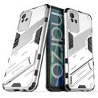 For OPPO Realme Narzo 50i Punk Armor 2 in 1 PC + TPU Shockproof Phone Case with Invisible Holder(White) - 1