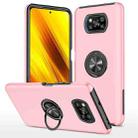 For Xiaomi Poco X3 NFC / X3 PC + TPU Magnetic Phone Case with Invisible Ring Holder(Rose Gold) - 1