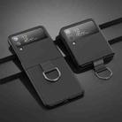 For Samsung Galaxy Z Flip3 5G Oil-sprayed Feel Ring PC Phone Case(Black) - 1