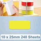 10 x 25mm 240 Sheets Thermal Printing Label Paper Stickers For NiiMbot D101 / D11(Yellow) - 1