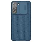 For Samsung Galaxy S22+ 5G NILLKIN Black Mirror Pro Series Camshield Phone Case(Blue) - 1