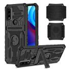 For Motorola G Pure Armor Wristband Phone Case(Black) - 1