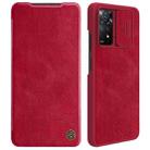 For Xiaomi Redmi Note 11 Pro Global / 11 Pro 5G Global / 11 Pro+ 5G India / 11E Pro 5G NILLKIN QIN Series Pro Crazy Horse Texture Leather Case(Red) - 1