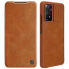 For Xiaomi Redmi Note 11 Pro Global / 11 Pro 5G Global / 11 Pro+ 5G India / 11E Pro 5G NILLKIN QIN Series Pro Crazy Horse Texture Leather Case(Brown) - 1