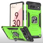 For Google Pixel 6 Magnetic Ring Holder Armor Phone Case(Green) - 1