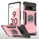 For Google Pixel 6 Pro Magnetic Ring Holder Armor Phone Case(Rose Gold) - 1